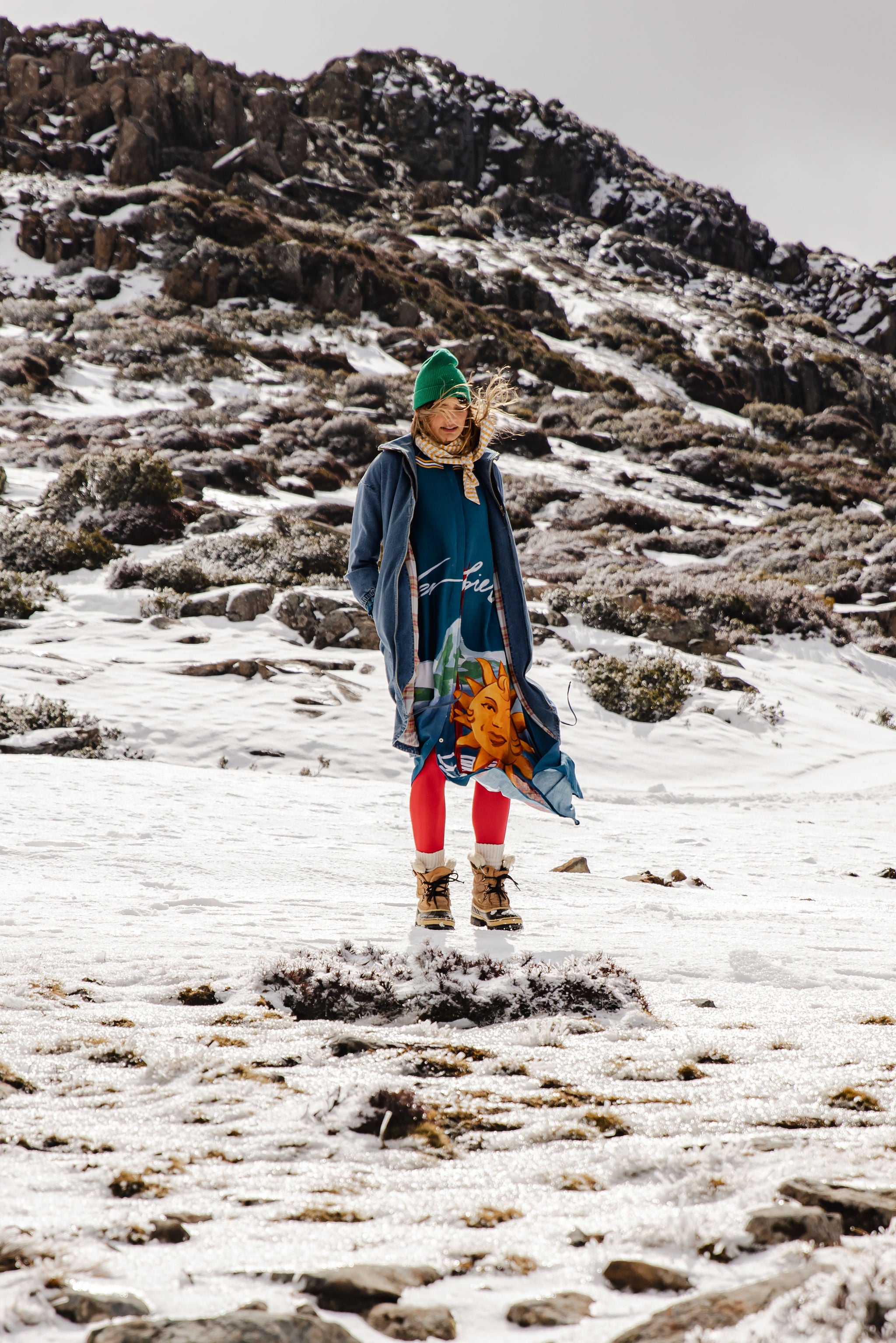 GETTING AIR IN VERBIER. Dress.