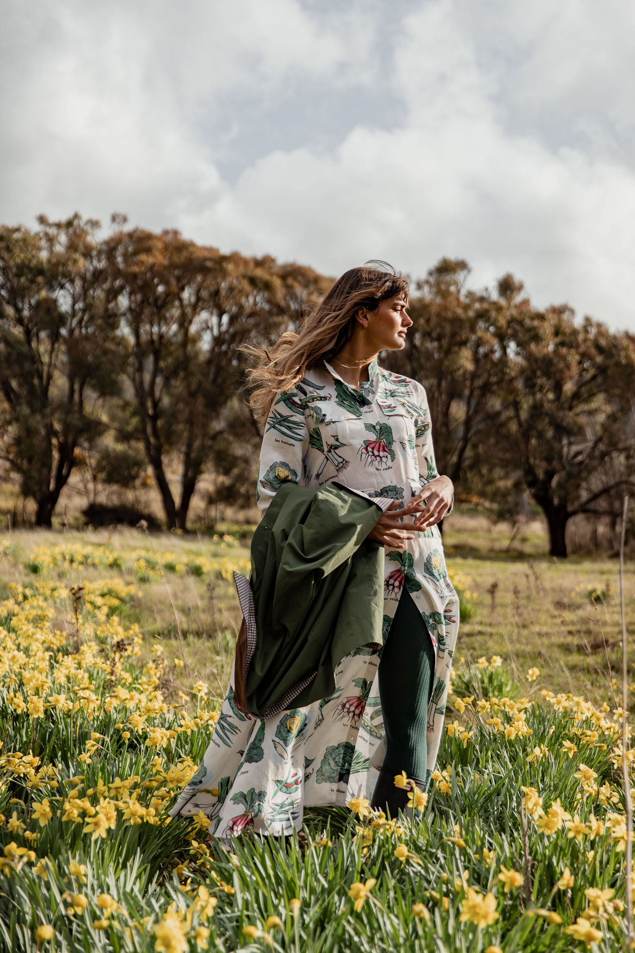I BEG YOUR PARDON IN THE VEGGIE GARDEN. Dress.