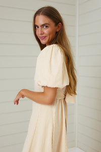 LADY BAY Yellow & White.<br>Dress.<br>Last One Size 10!