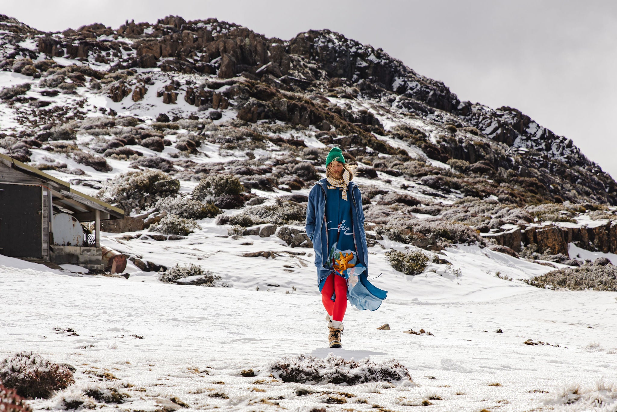 GETTING AIR IN VERBIER. Dress.