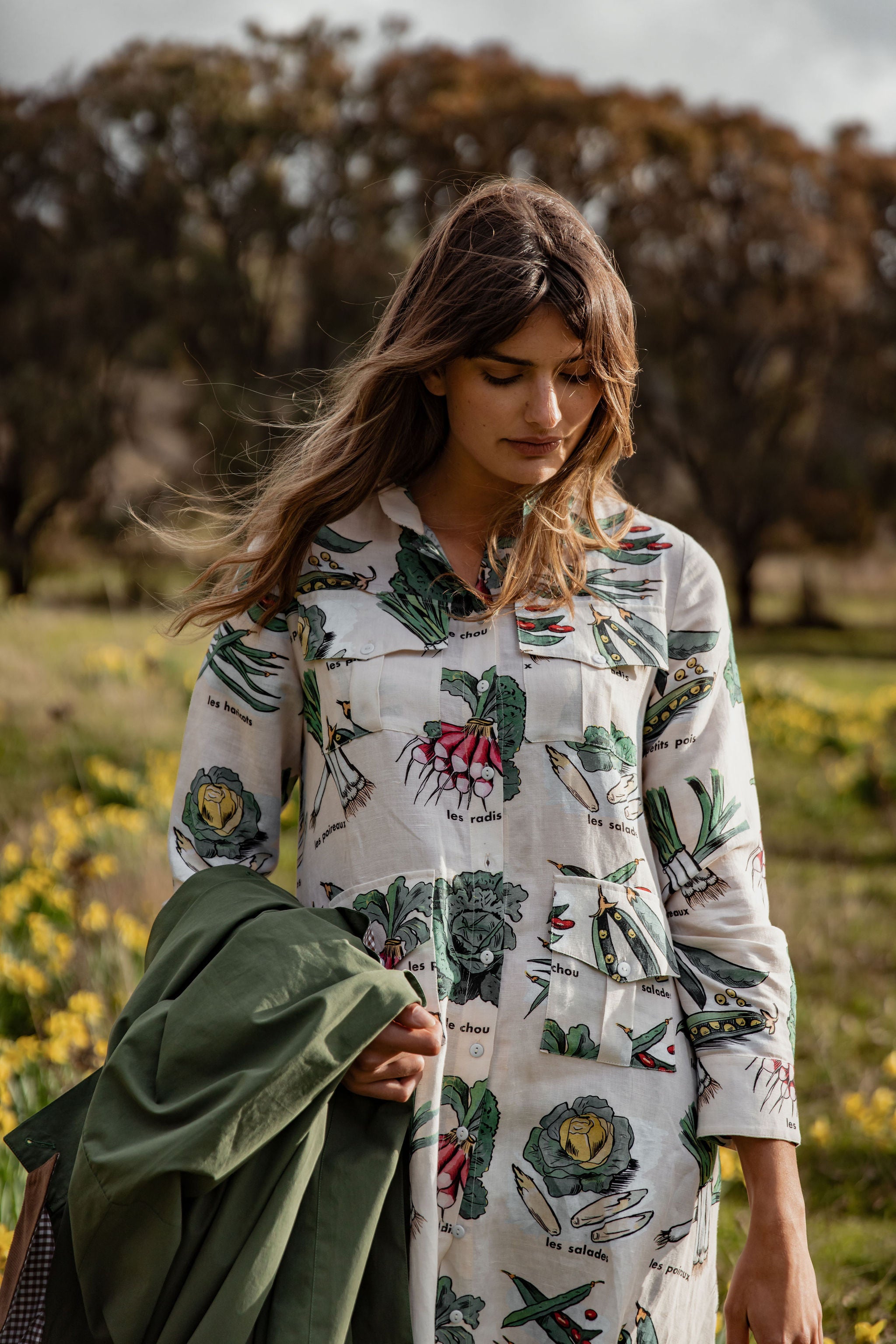 I BEG YOUR PARDON IN THE VEGGIE GARDEN. Dress.