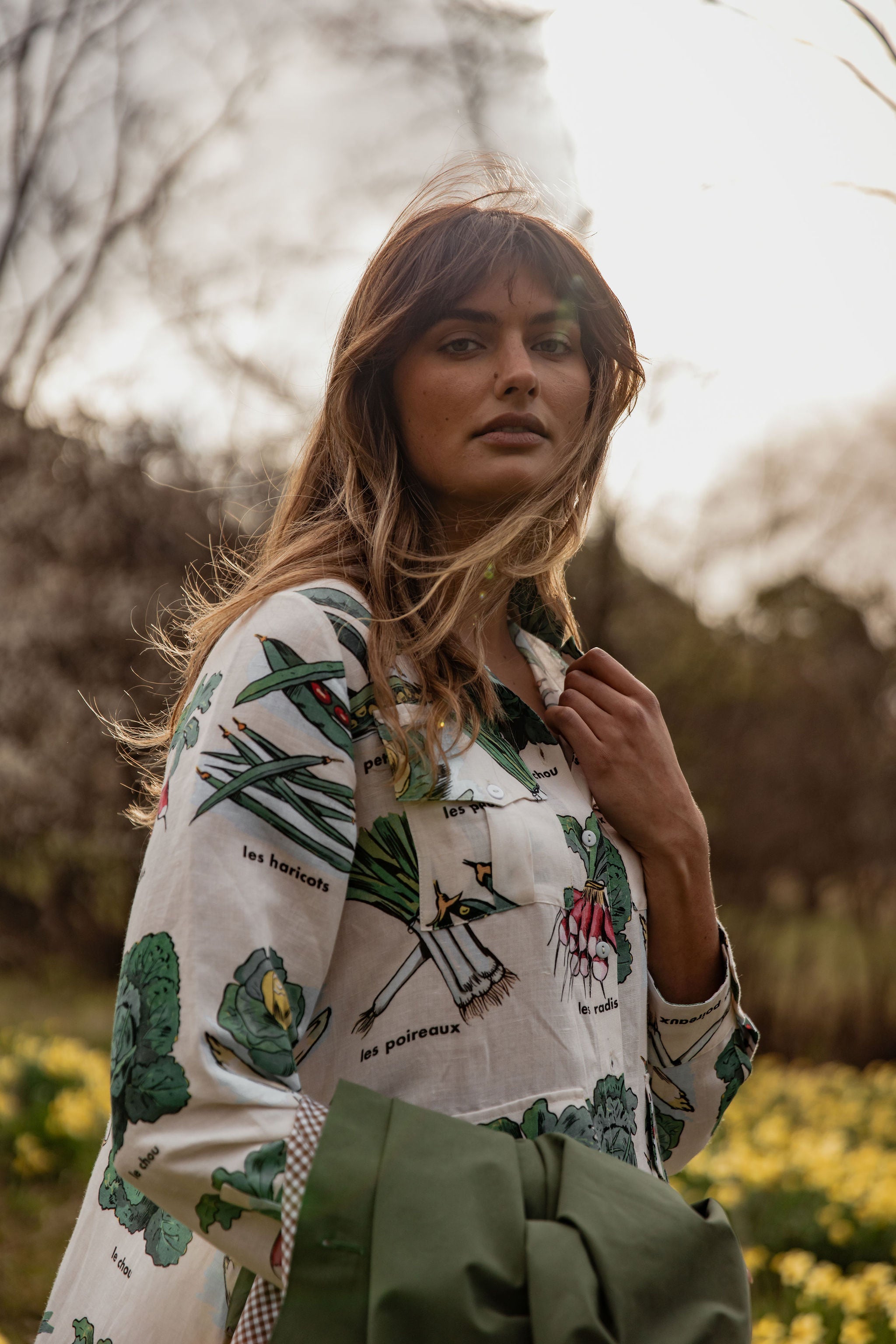 I BEG YOUR PARDON IN THE VEGGIE GARDEN. Dress.