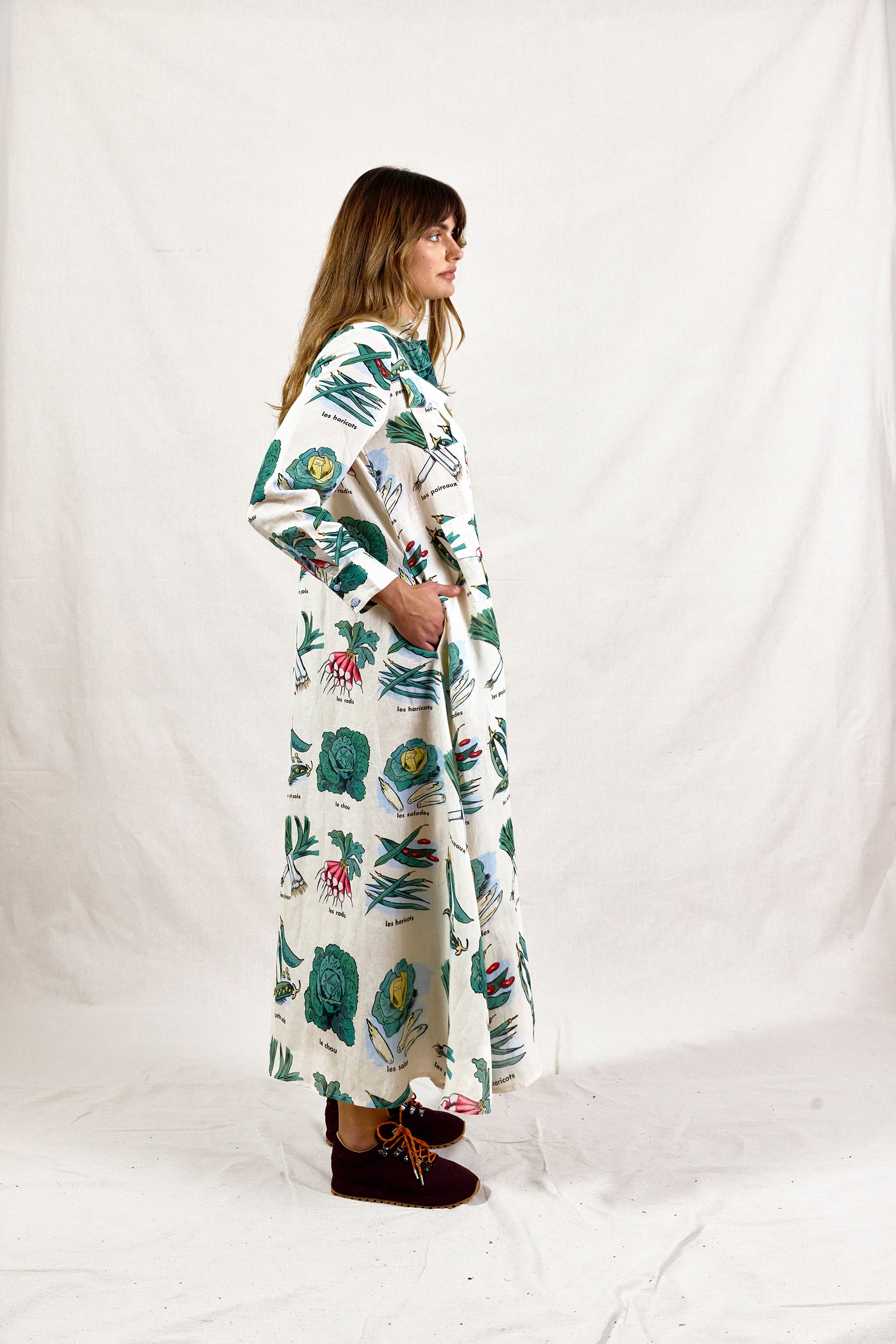 I BEG YOUR PARDON IN THE VEGGIE GARDEN. Dress.